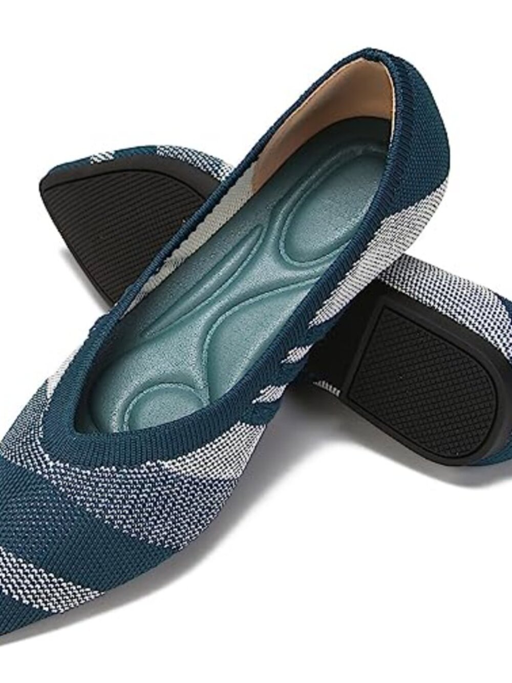 Women's Ballet Flats Breathable Knit Mesh Slip On Comfortable Foldable Flats